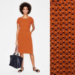 Boden Size 8 US Phoebe Tulip Dress Orange Cotton